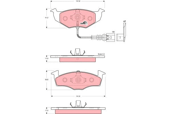 TRW fékbetétkészlet, tárcsafék - GDB1586 - TothCarparts