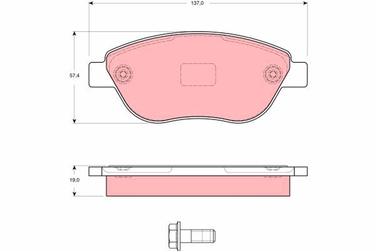 TRW fékbetétkészlet, tárcsafék - GDB1591 - TothCarparts
