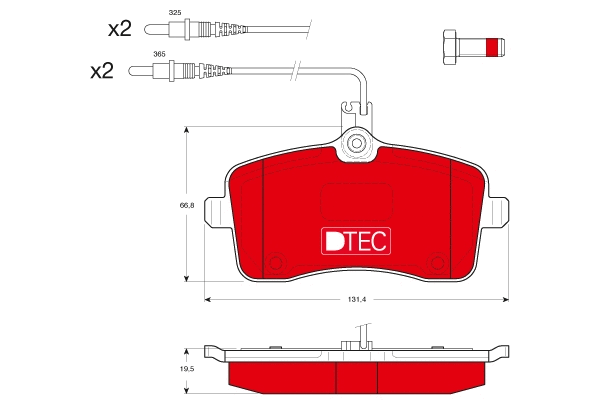 TRW fékbetétkészlet, tárcsafék - GDB1594DTE - TothCarparts