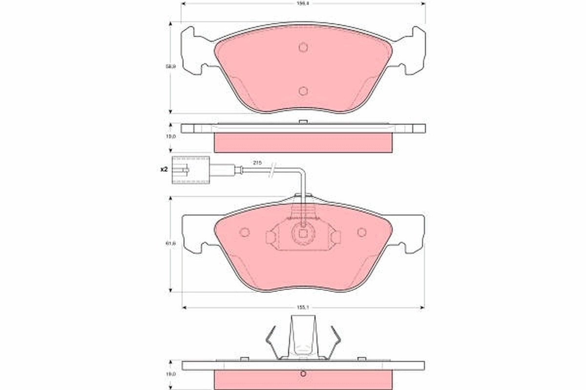 TRW fékbetétkészlet, tárcsafék - GDB1602 - TothCarparts