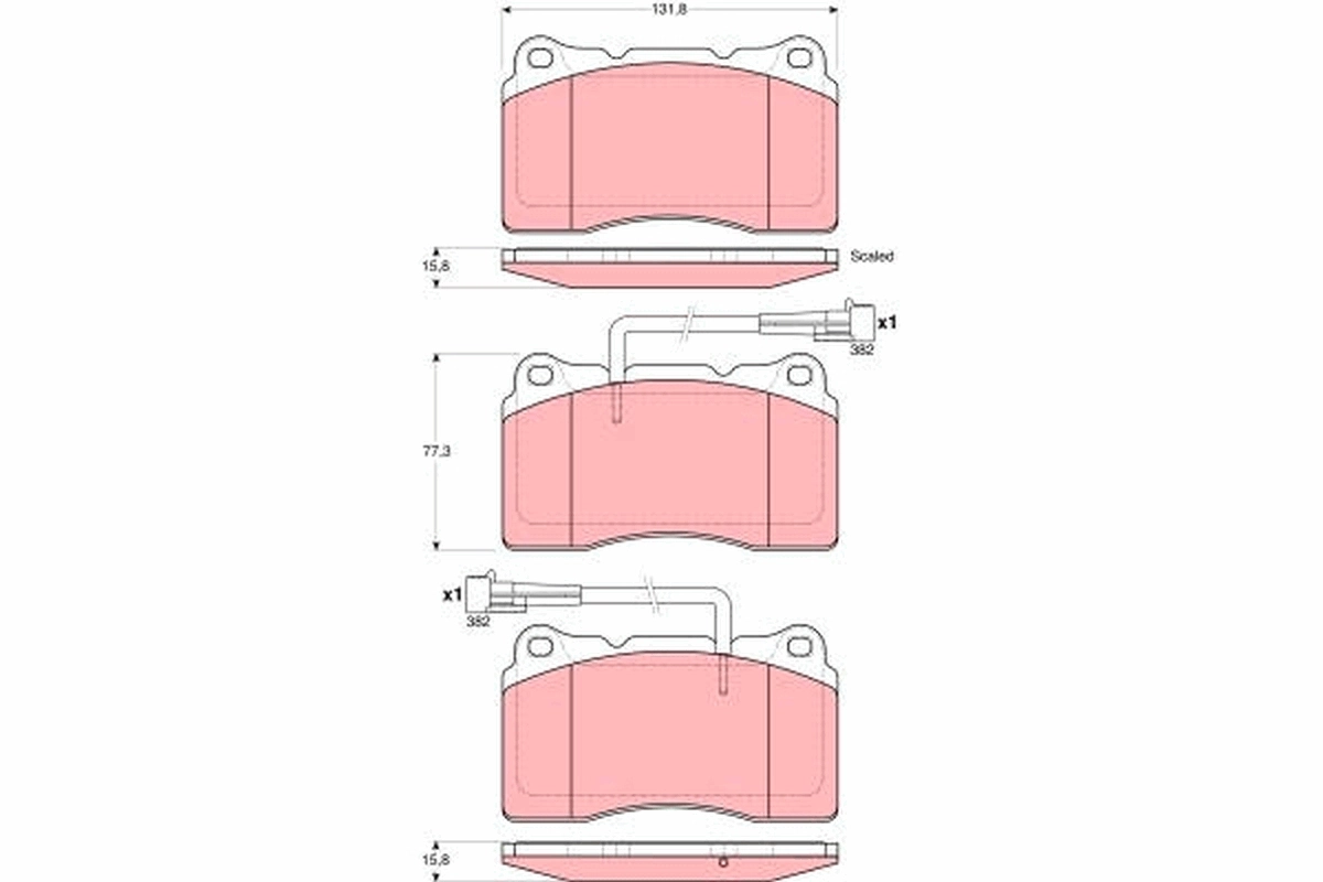 TRW fékbetétkészlet, tárcsafék - GDB1603 - TothCarparts