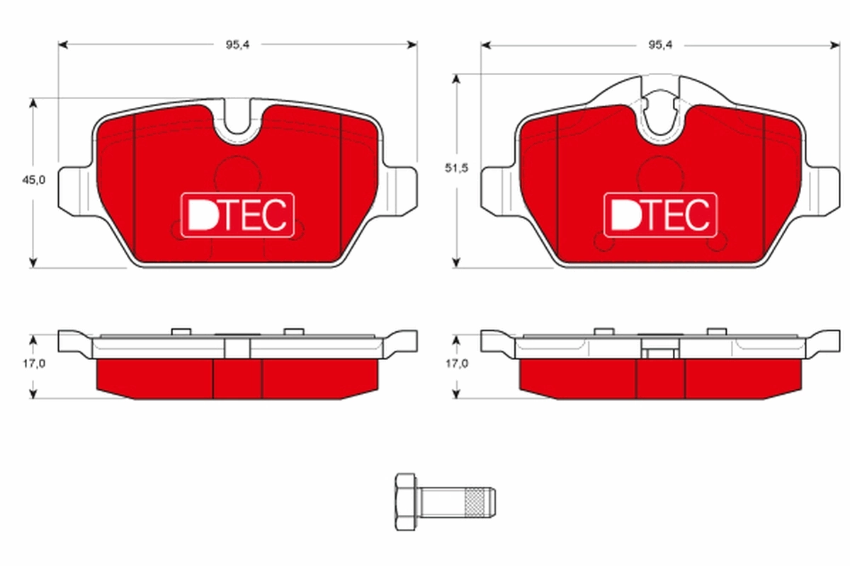 TRW fékbetétkészlet, tárcsafék - GDB1612DTE - TothCarparts