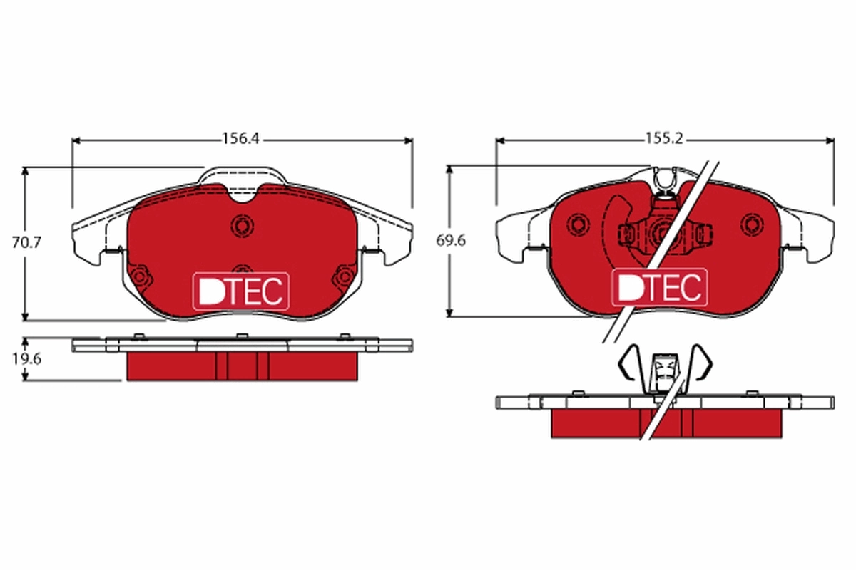 TRW fékbetétkészlet, tárcsafék - GDB1613DTE - TothCarparts
