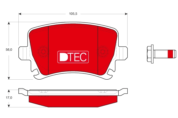TRW fékbetétkészlet, tárcsafék - GDB1622DTE - TothCarparts