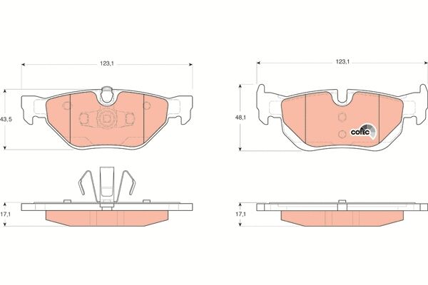 TRW fékbetétkészlet, tárcsafék - GDB1626 - TothCarparts