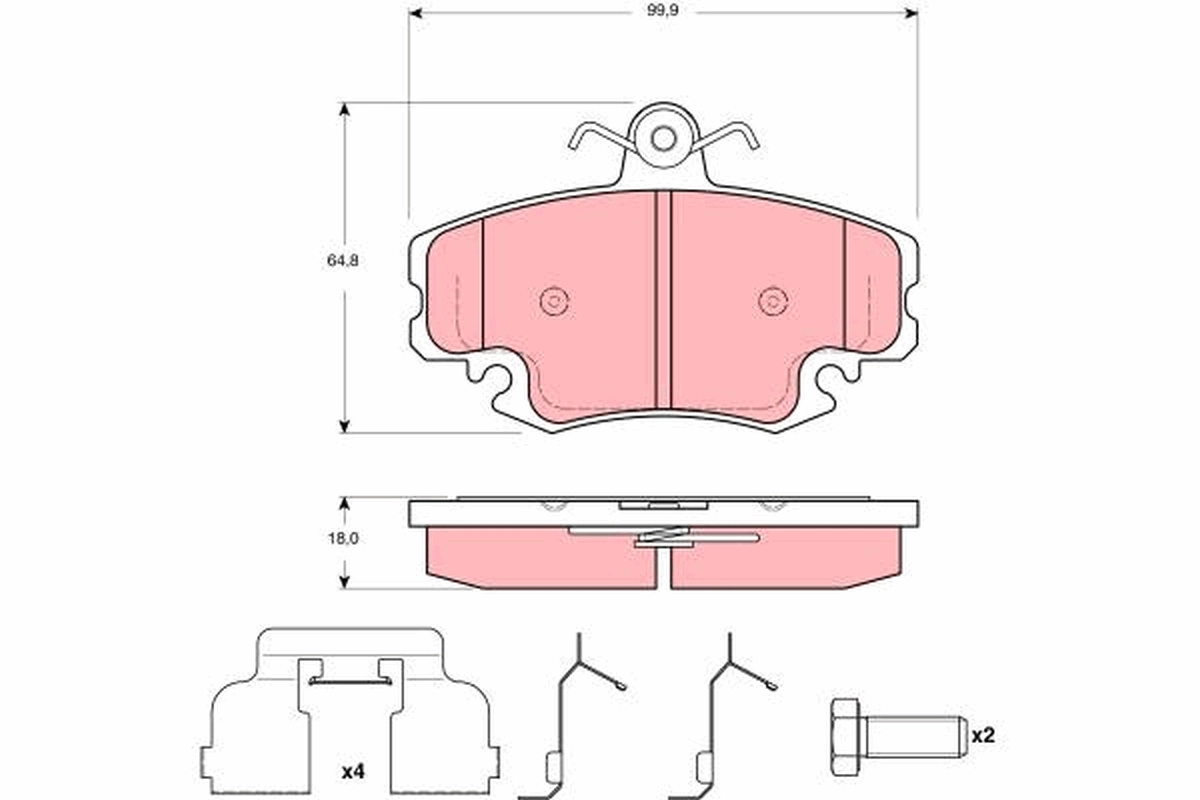 TRW fékbetétkészlet, tárcsafék - GDB1635 - TothCarparts