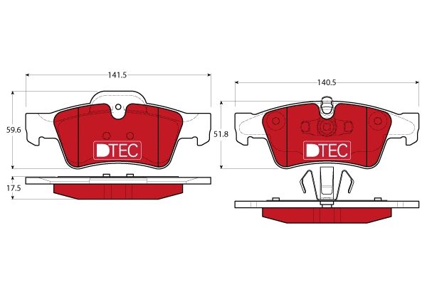 TRW fékbetétkészlet, tárcsafék - GDB1643DTE - TothCarparts