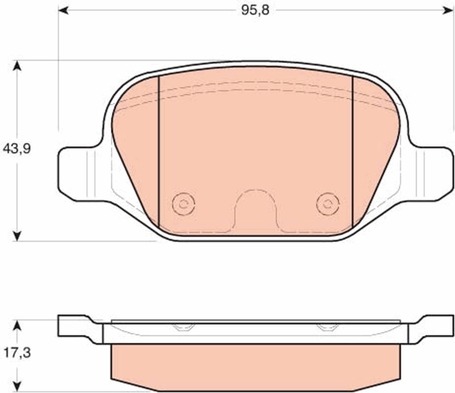 TRW fékbetétkészlet, tárcsafék - GDB1646 - TothCarparts