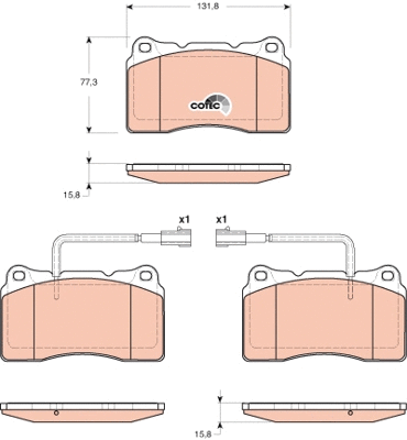 TRW fékbetétkészlet, tárcsafék - GDB1648 - TothCarparts