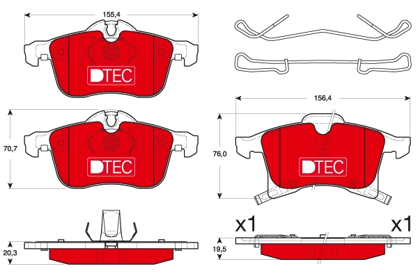 TRW fékbetétkészlet, tárcsafék - GDB1668DTE - TothCarparts