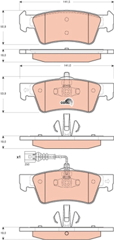 TRW fékbetétkészlet, tárcsafék - GDB1671 - TothCarparts