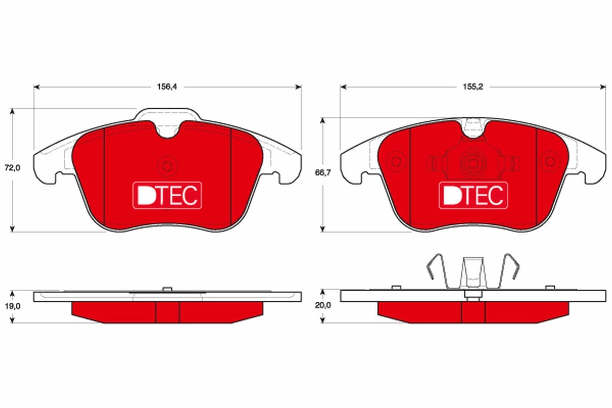 TRW fékbetétkészlet, tárcsafék - GDB1683DTE - TothCarparts