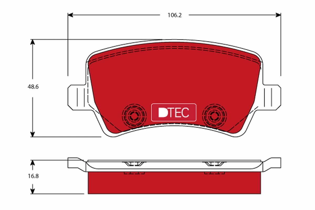 TRW fékbetétkészlet, tárcsafék - GDB1685DTE - TothCarparts