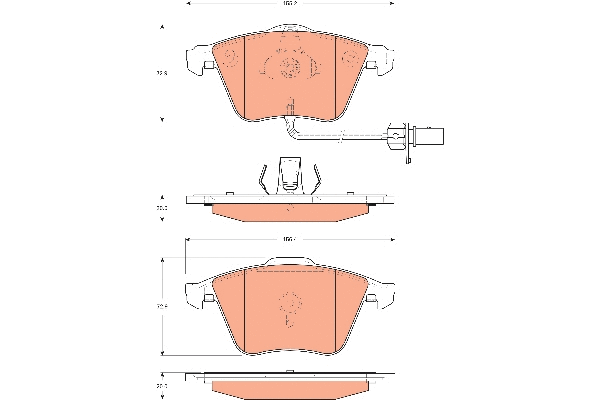TRW fékbetétkészlet, tárcsafék - GDB1689 - TothCarparts