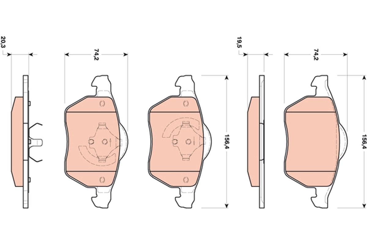 TRW fékbetétkészlet, tárcsafék - GDB1717 - TothCarparts