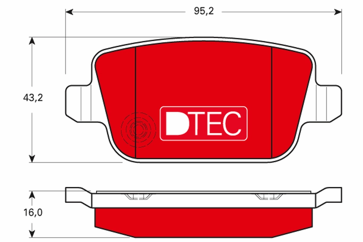 TRW fékbetétkészlet, tárcsafék - GDB1732DTE - TothCarparts