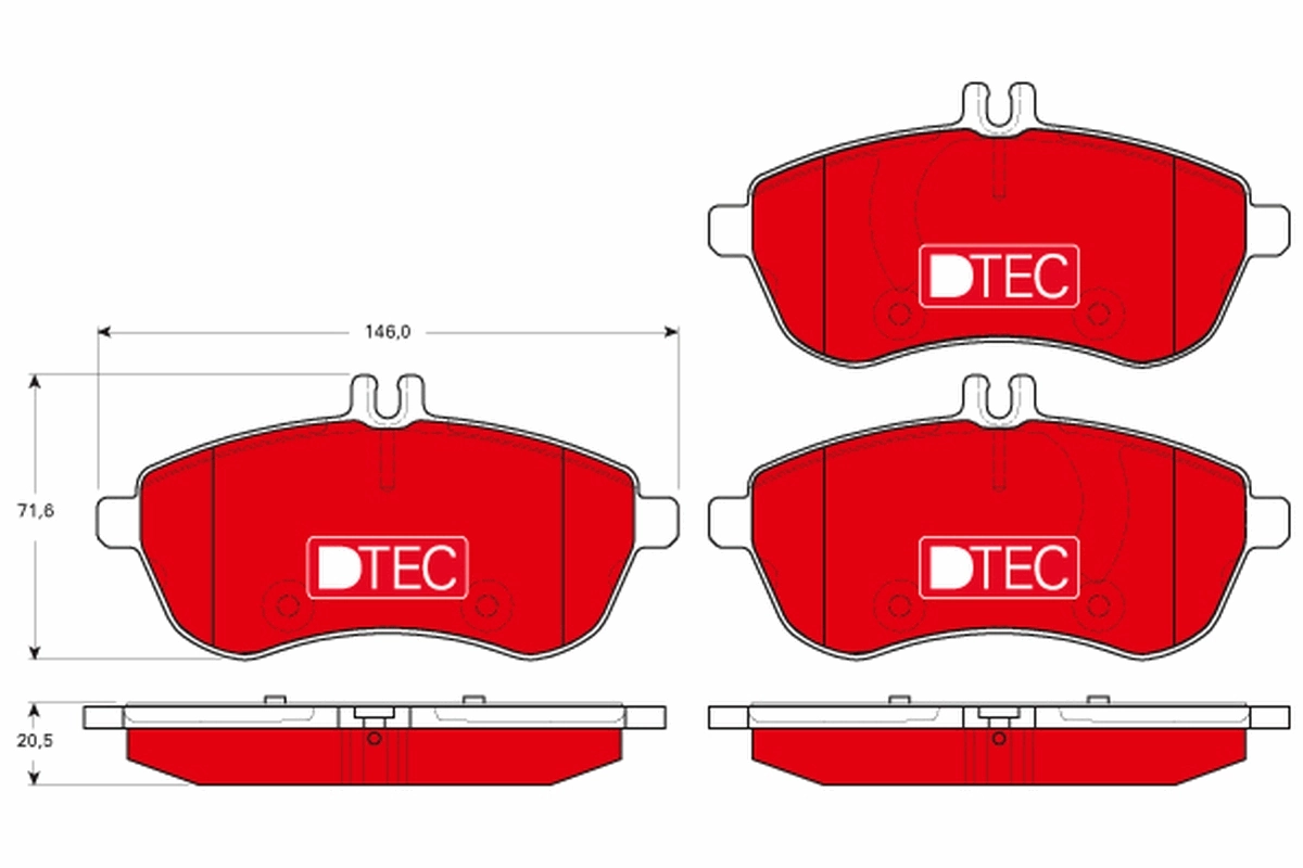 TRW fékbetétkészlet, tárcsafék - GDB1736DTE - TothCarparts
