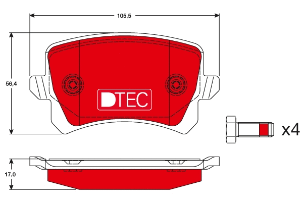 TRW fékbetétkészlet, tárcsafék - GDB1763DTE - TothCarparts