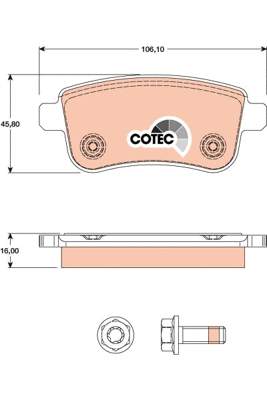 TRW fékbetétkészlet, tárcsafék - GDB1791 - TothCarparts