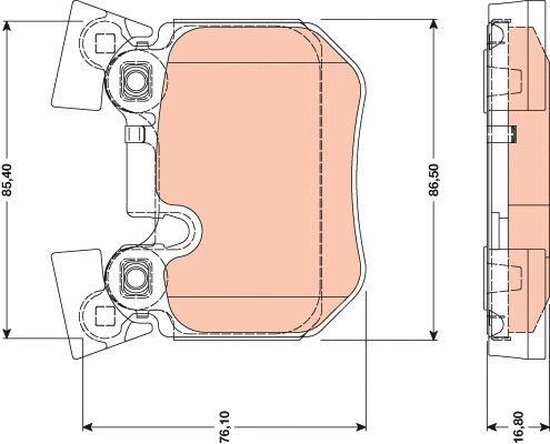TRW fékbetétkészlet, tárcsafék - GDB1795 - TothCarparts