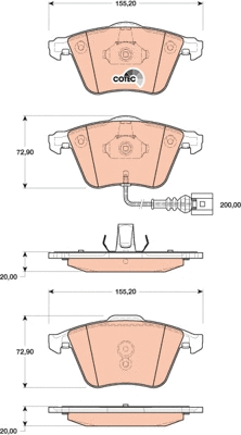 TRW fékbetétkészlet, tárcsafék - GDB1809 - TothCarparts