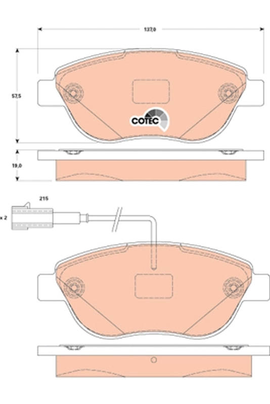 TRW fékbetétkészlet, tárcsafék - GDB1829 - TothCarparts