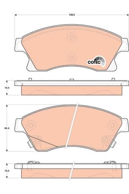 TRW fékbetétkészlet, tárcsafék - GDB1843 - TothCarparts