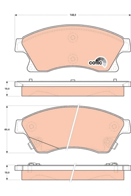 TRW fékbetétkészlet, tárcsafék - GDB1843AT - TothCarparts