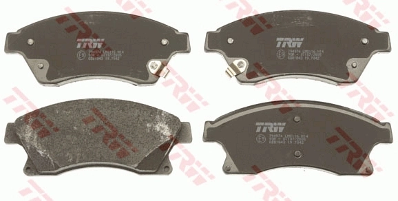 TRW fékbetétkészlet, tárcsafék - GDB1843DT - TothCarparts