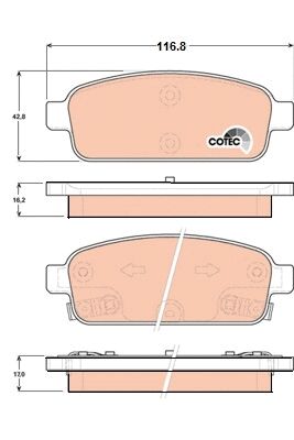 TRW fékbetétkészlet, tárcsafék - GDB1844 - TothCarparts