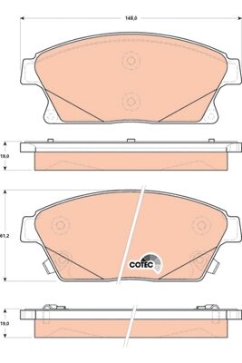 TRW fékbetétkészlet, tárcsafék - GDB1847 - TothCarparts