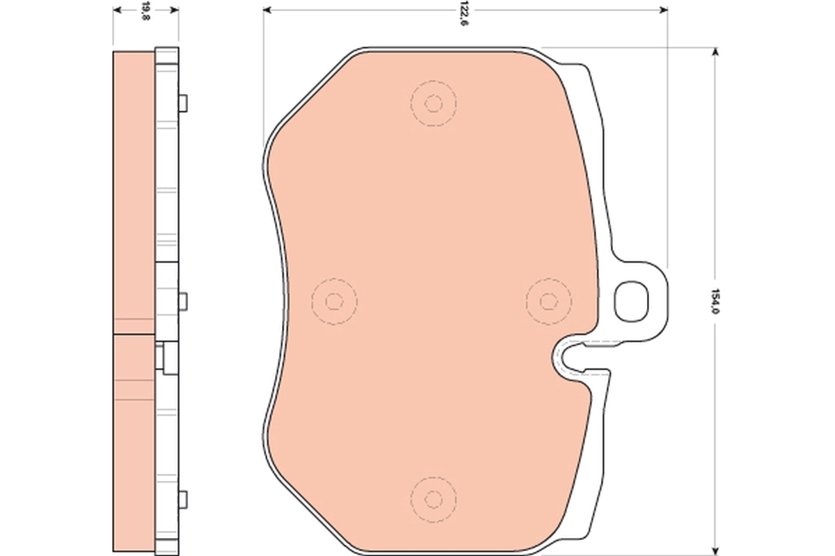 TRW fékbetétkészlet, tárcsafék - GDB1848 - TothCarparts