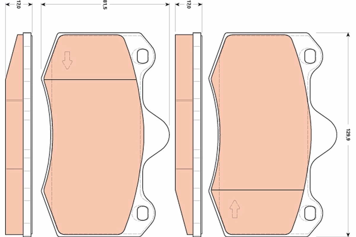 TRW fékbetétkészlet, tárcsafék - GDB1852 - TothCarparts