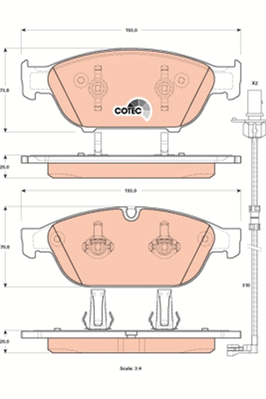 TRW fékbetétkészlet, tárcsafék - GDB1897 - TothCarparts