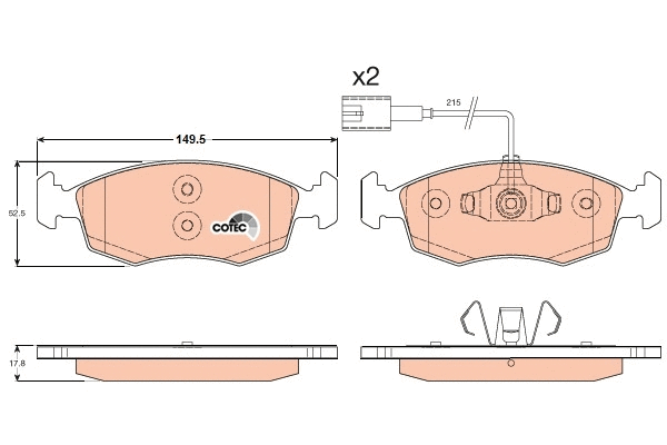 TRW fékbetétkészlet, tárcsafék - GDB1900 - TothCarparts