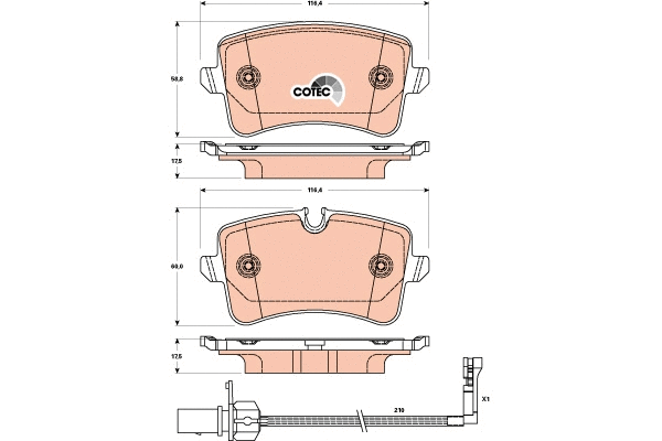 TRW fékbetétkészlet, tárcsafék - GDB1902 - TothCarparts