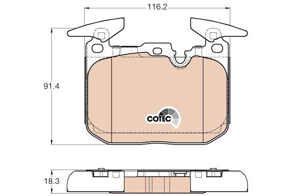 TRW fékbetétkészlet, tárcsafék - GDB1943 - TothCarparts