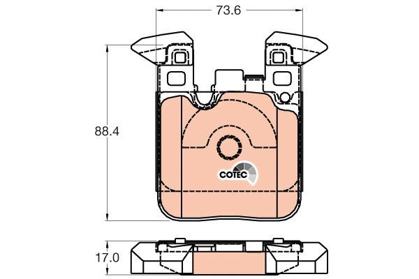 TRW fékbetétkészlet, tárcsafék - GDB2028 - TothCarparts