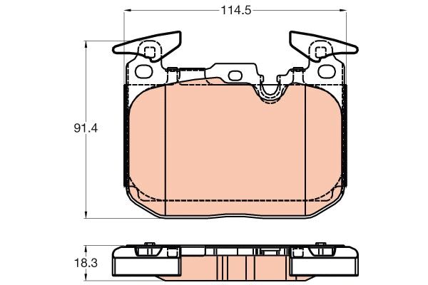 TRW fékbetétkészlet, tárcsafék - GDB2031 - TothCarparts