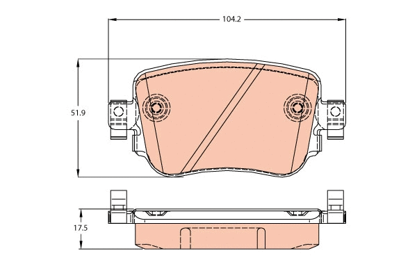 TRW fékbetétkészlet, tárcsafék - GDB2042 - TothCarparts