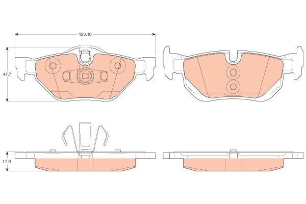 TRW fékbetétkészlet, tárcsafék - GDB2050 - TothCarparts