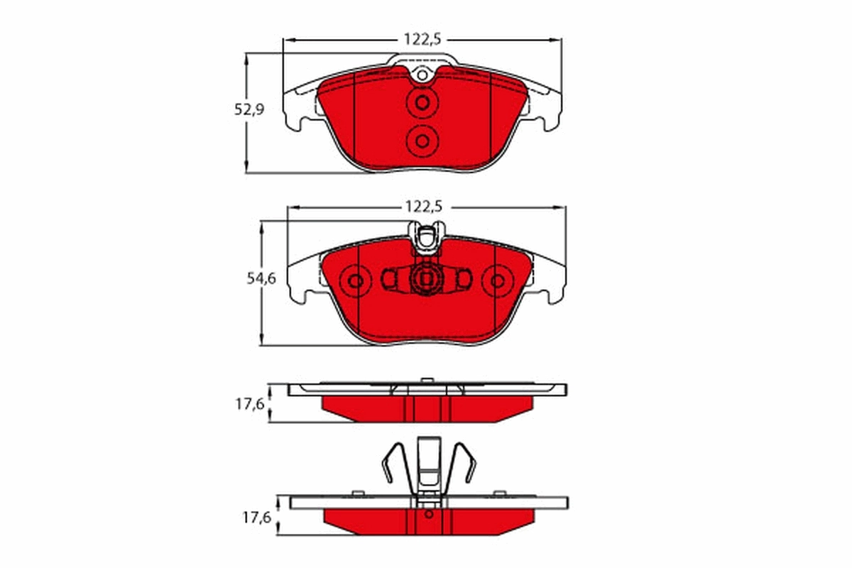 TRW fékbetétkészlet, tárcsafék - GDB2051DTE - TothCarparts