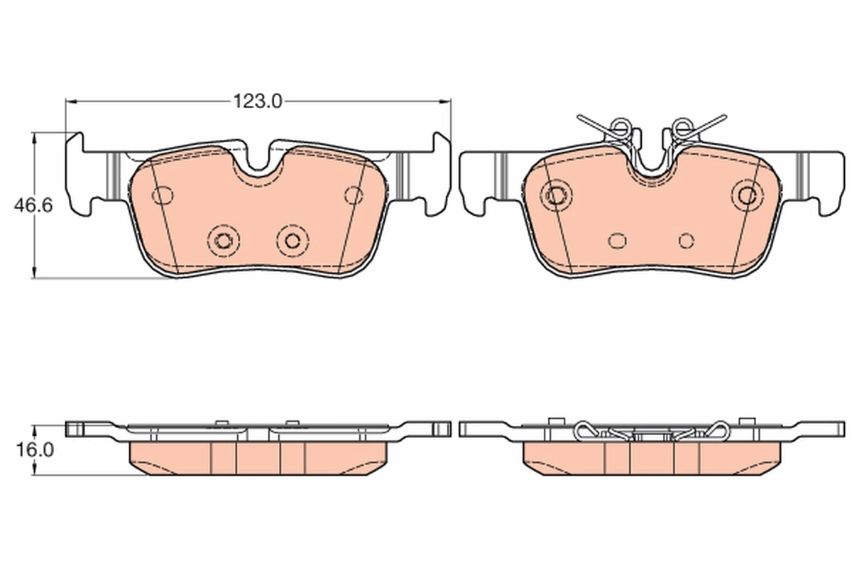 TRW fékbetétkészlet, tárcsafék - GDB2063 - TothCarparts