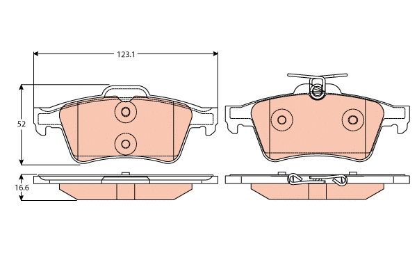 TRW fékbetétkészlet, tárcsafék - GDB2086 - TothCarparts