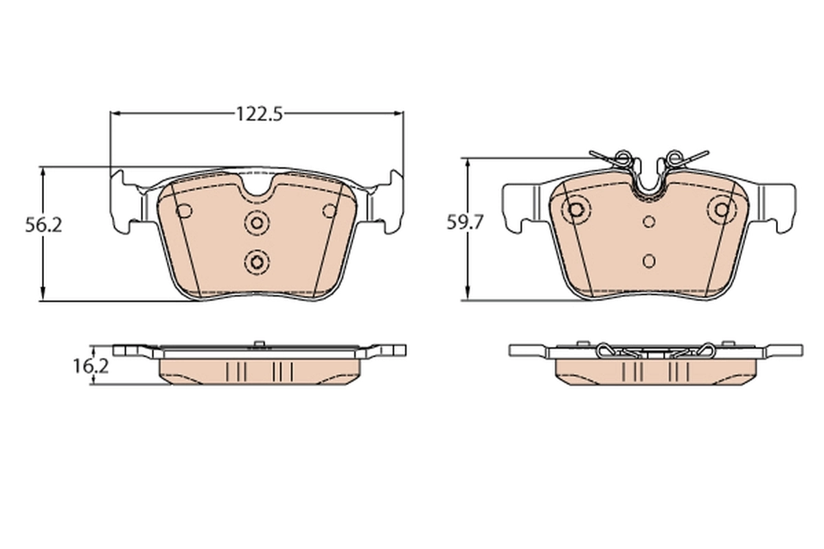 TRW fékbetétkészlet, tárcsafék - GDB2110 - TothCarparts