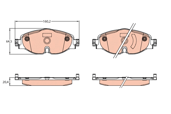 TRW fékbetétkészlet, tárcsafék - GDB2143 - TothCarparts