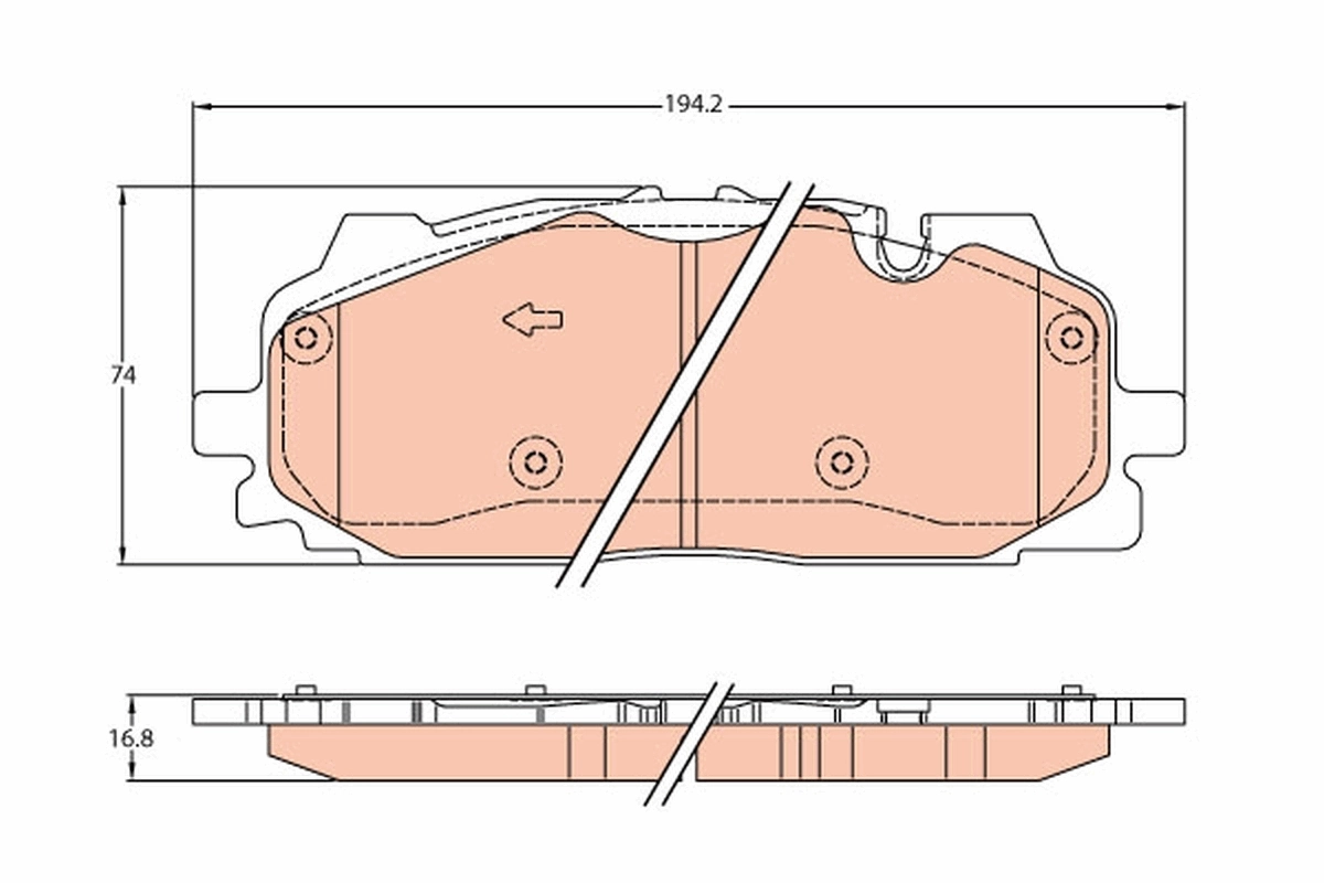TRW fékbetétkészlet, tárcsafék - GDB2158 - TothCarparts