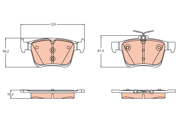 TRW fékbetétkészlet, tárcsafék - GDB2179 - TothCarparts