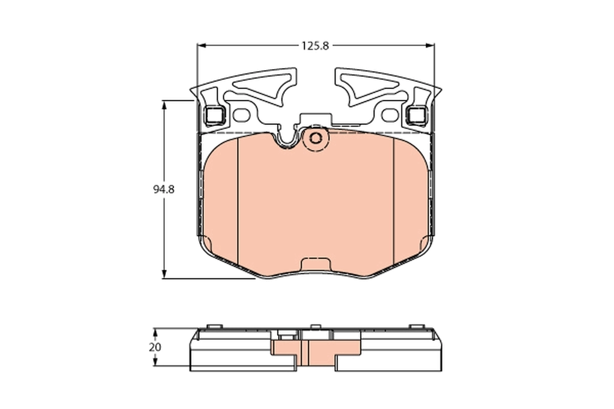 TRW fékbetétkészlet, tárcsafék - GDB2260 - TothCarparts
