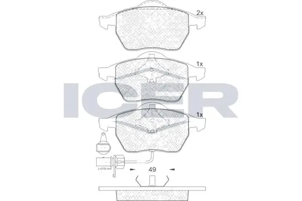 ANDEL fékbetétkészlet, tárcsafék - 181384 - TothCarparts